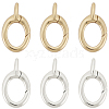 6Pcs 2 Colors Brass Spring Gate Rings KK-SC0008-02-7