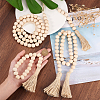 Pine Wood Bead Garlands AJEW-PH0017-63-3