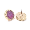 Natural Dyed Quartz Stud Earrings EJEW-P166-B02-3