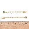 Brass Enamel ABS Imtation Pearl End with Chain KK-B129-27G-03-3