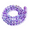 Transparent Spray Painted Glass Bead Strands GLAA-N035-03C-B03-2