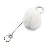 Aluminum Alloy Pom Pom Ball Beadable Keychain Bar HJEW-Q001-01B-2