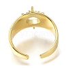 Rack Plating Brass Open Cuff Rings for Women RJEW-M022-25G-3