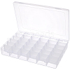 36 Grids Transparent Plastic Adjustable Dividers Boxes with Hinged Lid CON-PA0001-08-1