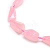 Natural Gemstone Rose Quartz Beads Strands G-L159-08-2