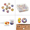 50Pcs 5 Colors Resin European Beads RESI-CJ0002-41-2