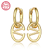 Real 18K Gold Plated 925 Sterling Silver Hoop Earrings ZC9557-8-1