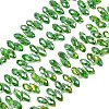 Electroplate Glass Faceted Teardrop Beads Strands EGLA-D014-19-1-1