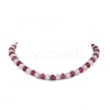 Dyed Natural White Jade Rondelle Beaded Necklaces for Women NJEW-JN06683-5