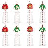 8Pcs Sweater Paper Straw Decor PW-WG25A4F-01-1