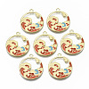 Chinese Style Alloy Pendants RESI-R431-08-RS-1