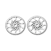 Steampunk Theme Tibetan Style Alloy Gear Cog Pendants TIBEB-19598-AS-NR-1