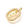 Brass Micro Pave Cubic Zirconia Pendants ZIRC-P123-01G-E01-2