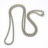 Tarnish Resistant Trendy Men's 201 Stainless Steel Box Chain Necklaces NJEW-L043A-46P-1