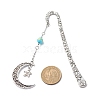 Tibetan Style Alloy Hook Bookmarks AJEW-JK00194-4