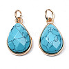 Synthetic Turquoise Pendants G-S359-364B-2