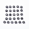 Alphabet Opaque Acrylic Beads Sets SACR-X0015-05-2
