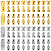 120 Sets 4 Style Column Brass Screw Clasps KK-SC0002-17-1