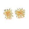 Brass Micro Pave Clear Cubic Zirconia Stud Earrings EJEW-S270-04G-2