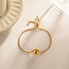 304 Stainless Steel Round Ball Charm Box Chain Slider Bracekets for Women MP4435-2-3