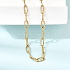 4MM 304 Stainless Steel Textured Paperclip Chain Necklaces for Man and Women SA-CBAB767-10G-2