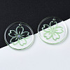 Transparent Resin Pendants RESI-N030-004C-4