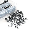 340Pcs 4 Sizes Non-Magnetic Synthetic Hematite Beads Strands G-LS0001-16-2