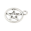 Tibetan Style Alloy Ring with Star Pendants TIBEP-Q043-036-RS-2