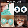 AHADERMAKER 8Pcs 4 Colors Acrylic Craft Eye DOLL-GA0001-17B-5