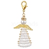 Angel Glass Seed Beads Pendants Decrotions HJEW-MZ00113-02-1