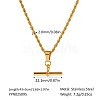 Hip-hop Stainless Steel T Bar Pendant Rope Chain Necklaces for Women OE1872-3-1
