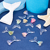 28Pcs 7 Colors Luminous Transparent Resin Pendants RESI-TA0002-08-14