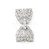 Brass Micro Pave Clear Cubic Zirconia Fold Over Clasps KK-Z083-04P-1