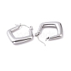 Non-Tarnish 304 Stainless Steel Rhombus Hoop Earrings for Women EJEW-G293-21P-2