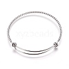 Adjustable Twisted Stainless Steel Expandable Bangle Making BJEW-XCP0002-09P-1