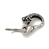 Tibetan Style 316 Surgical Stainless Steel Fittings with 304 Stainless Steel Key Ring FIND-Q101-17AS-2