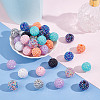 ARRICRAFT 40Pcs 10 Colors Resin Rhinestone Beads RESI-AR0001-42-4