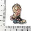 Wsetern Cowboy Theme Printed Acrylic Pendants OACR-H043-01K-3