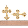 Alloy Rhinestone Cross Big Pendants ALRI-1475-G-RS-4