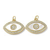 Brass Micro Pave Cubic Zirconia Pendants KK-G485-33D-G-1