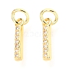 Brass Micro Pave Cubic Zirconia Charms ZIRC-O037-03G-1