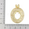 Brass Micro Pave Cubic Zirconia Oil Drip Pendant Cabochon Settings KK-U026-19G-3