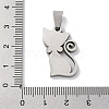 201 Stainless Steel Enamel Pendants STAS-Q342-16P-02-2