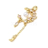Brass Micro Pave Pink Cubic Zirconia Pendants CU-CBA8C34-09G-2