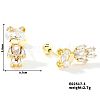 Delicate Cartoon Daily Commute Brass Pave Clear Cubic Zirconia Cartilage Earrings HK9151-1-1