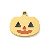 Halloween Theme Ion Plating(IP) 304 Stainless Steel Enamel Charms STAS-M011-03A-1