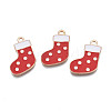 Christmas Alloy Enamel Pendants X-ENAM-Q442-63B-1