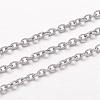 Tarnish Resistant 304 Stainless Steel Cable Chains CHS-K004-07P-0.6mm-1