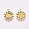 Golden Plated Alloy Enamel Charms PALLOY-TAC0011-30D-1