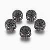 Brass Micro Pave Cubic Zirconia Beads LS-ZIRC-S053-YS040B-3-1